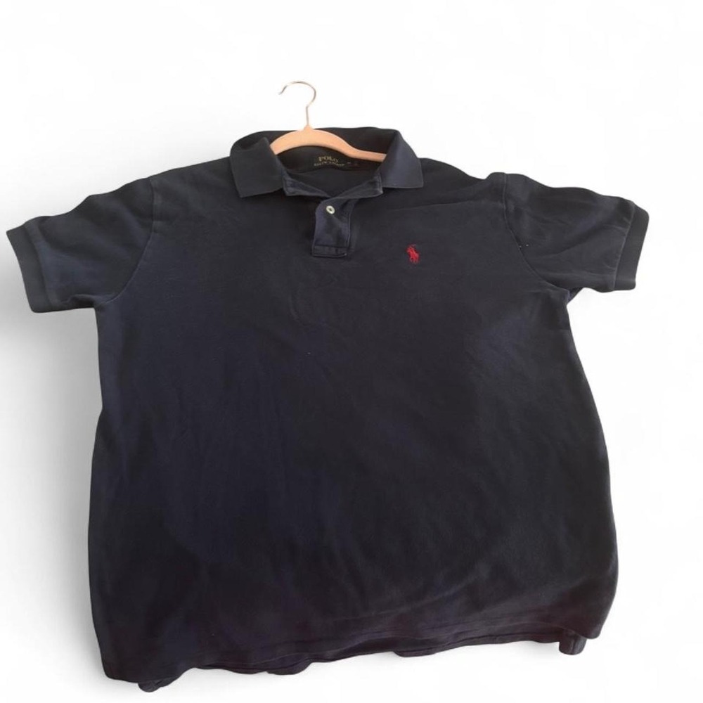 Polo Ralph Lauren Men's Navy Blue Classic Fit Cotton Polo Shirt Size M
